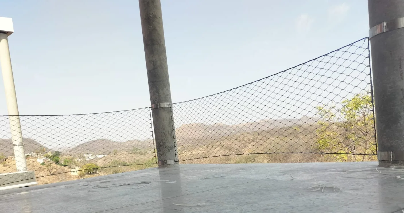 Webnet terrace railing, private residence, Udaipur