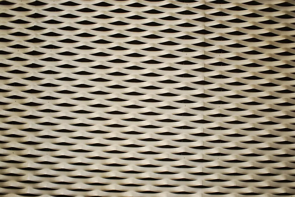 Expanded metal façade panels